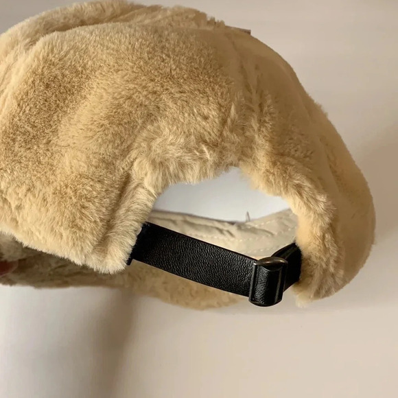 FILA Cap Shearling Adjustable Baseball Cap Tan New main image 5
